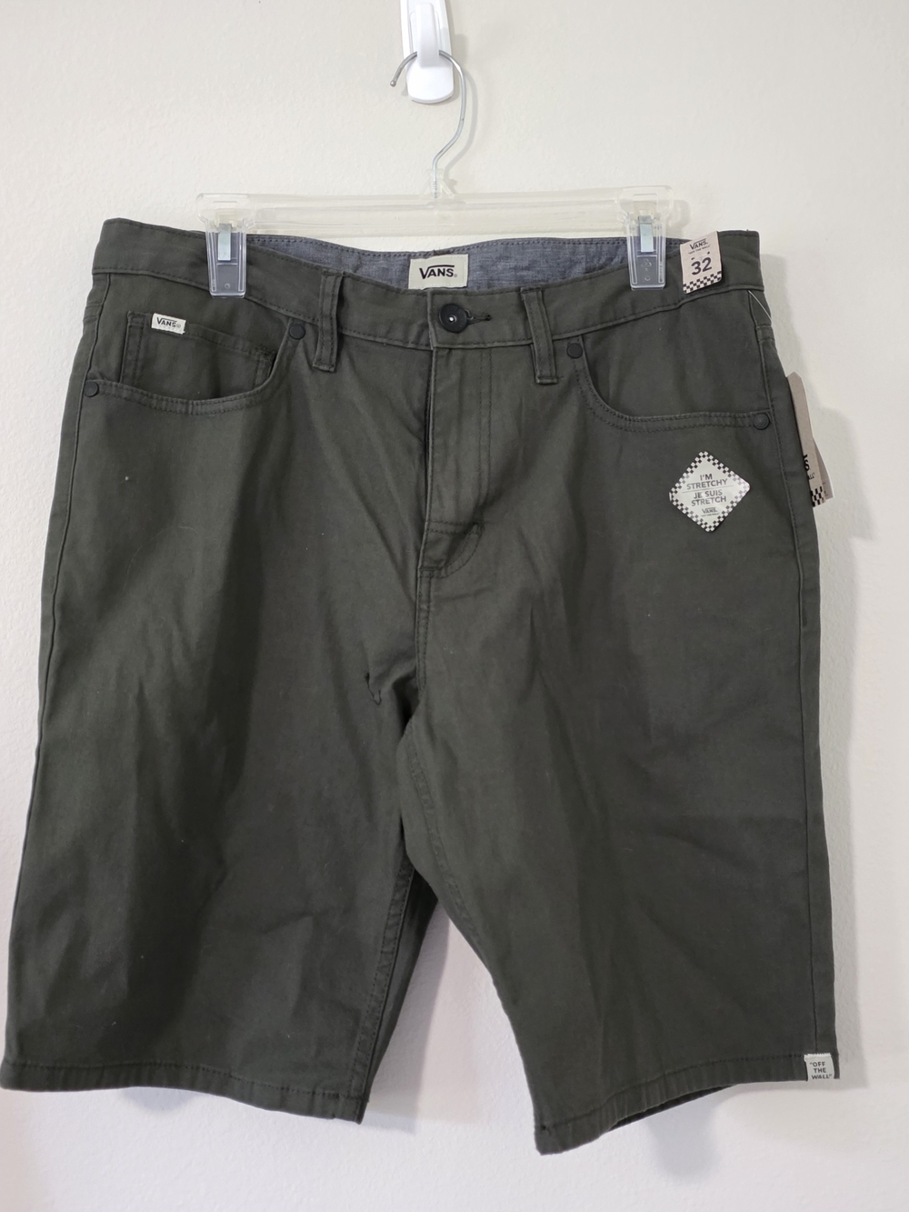 Vans Men's Olive Green Stretch Shorts